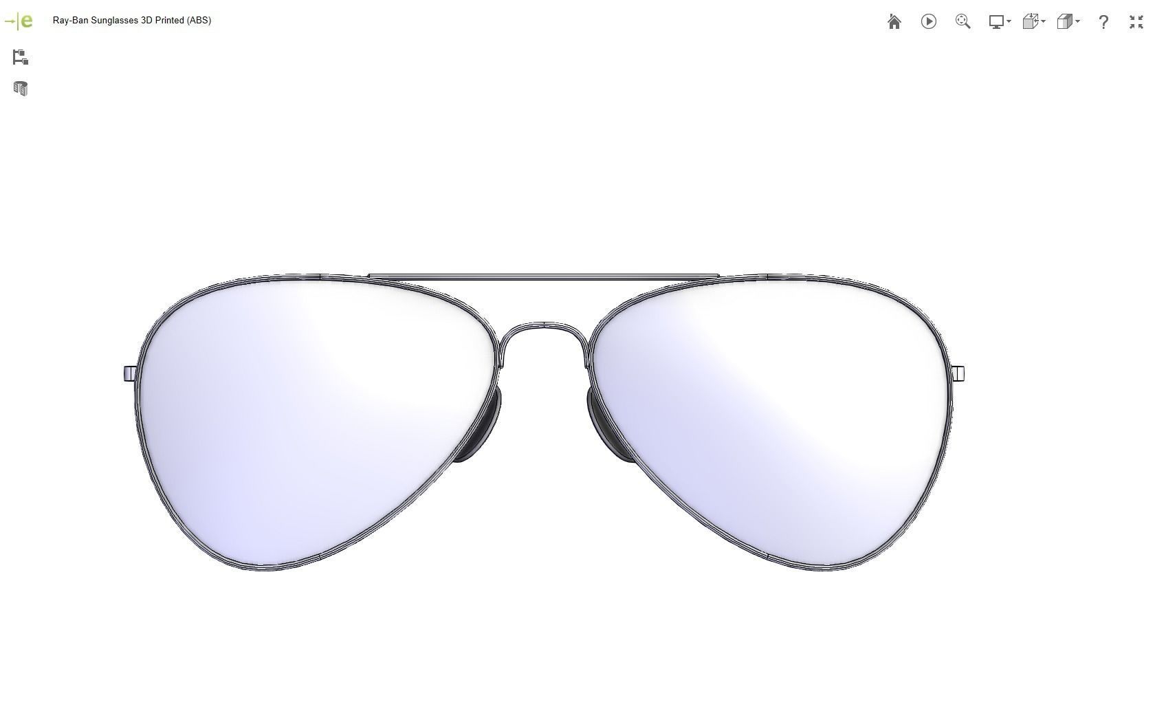 Ray-Ban Sunglasses 3D print model_12