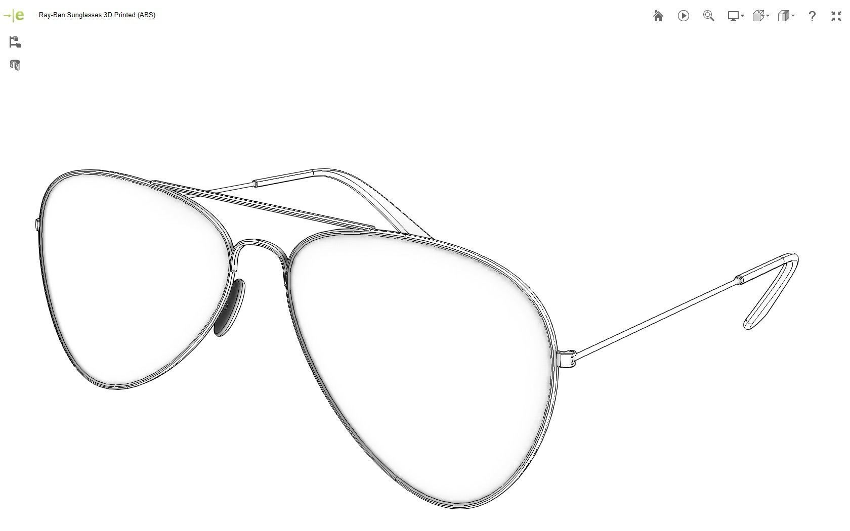 Ray-Ban Sunglasses 3D print model_6