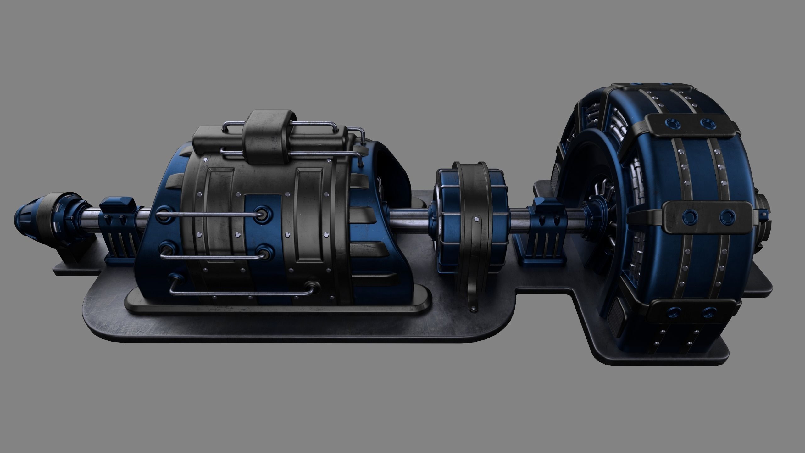Machinery device Low-poly 3D model_2