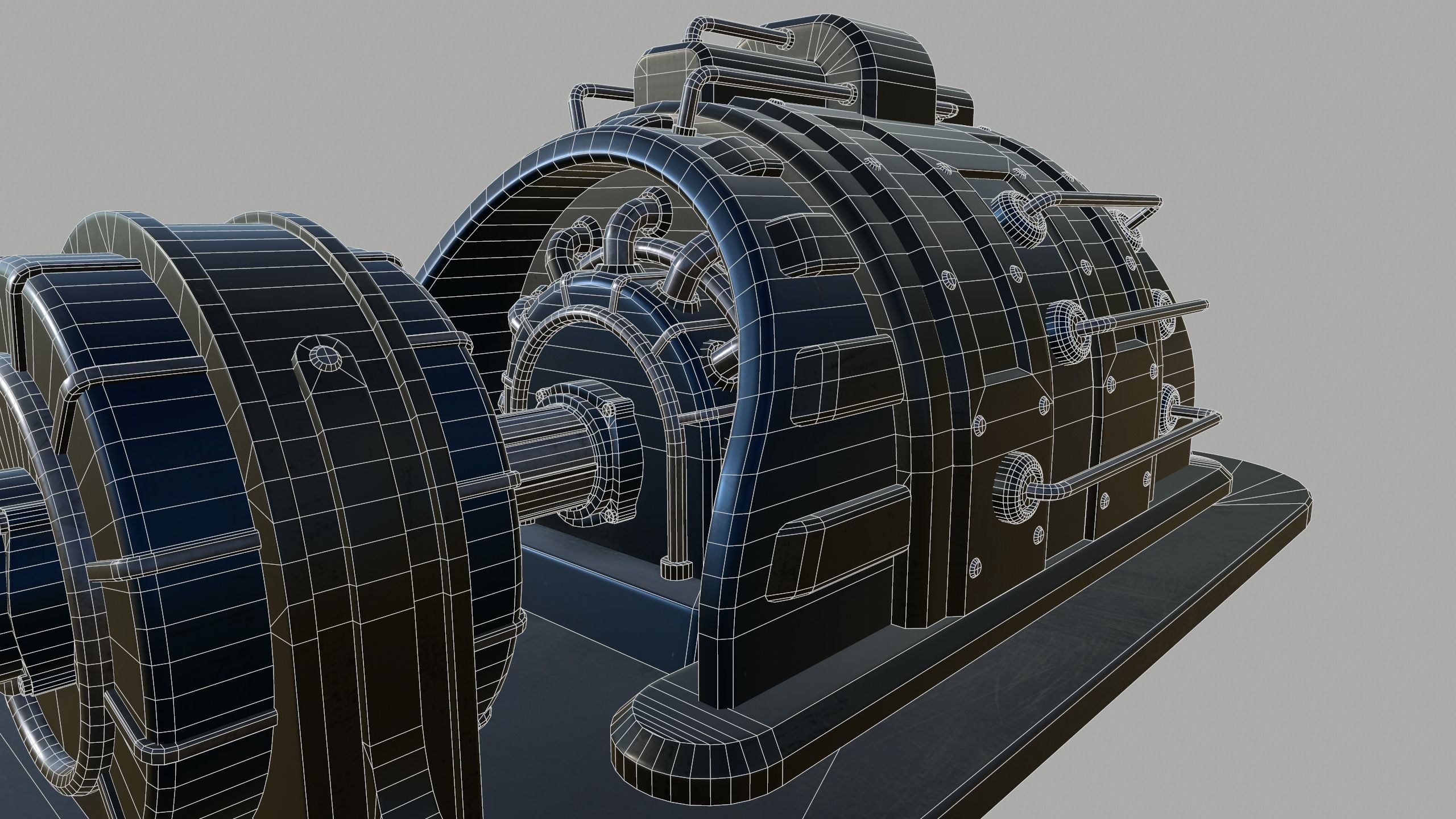 Machinery device Low-poly 3D model_10
