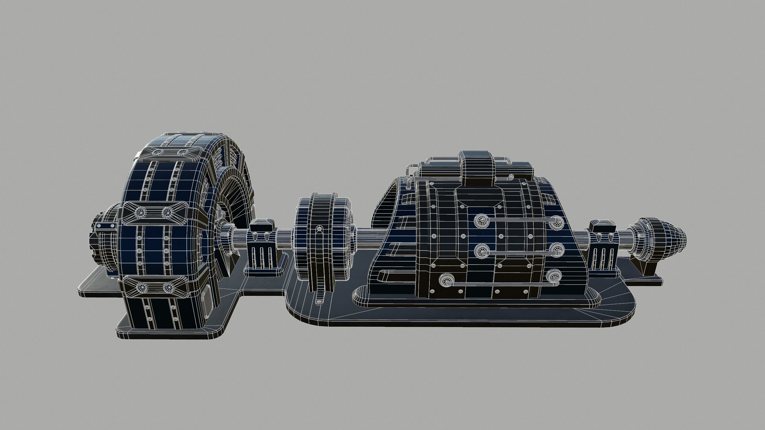Machinery device Low-poly 3D model_6