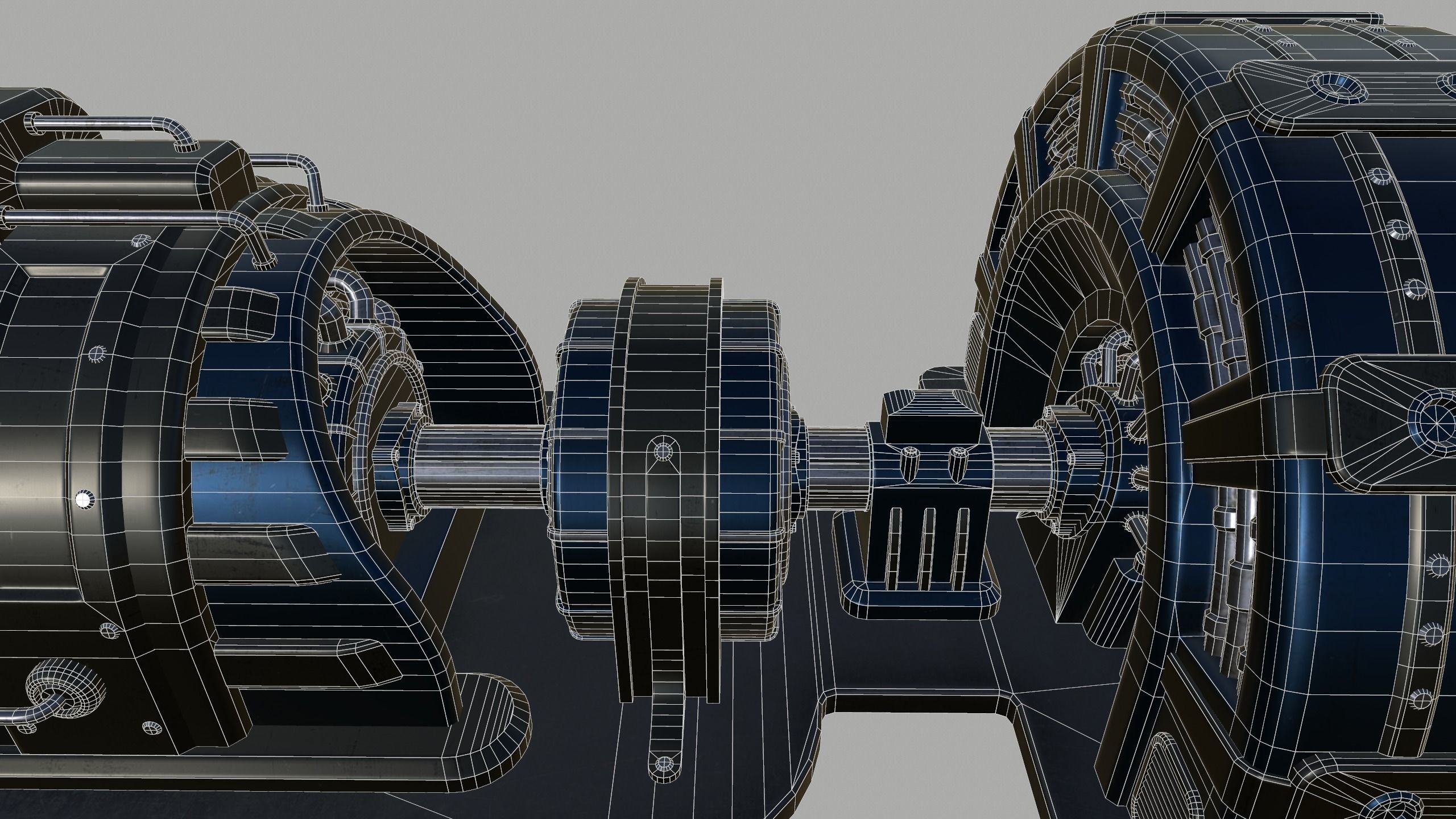 Machinery device Low-poly 3D model_8