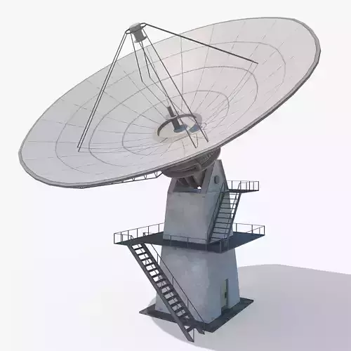 Satellite Dish - Antenna Low-poly 3D model