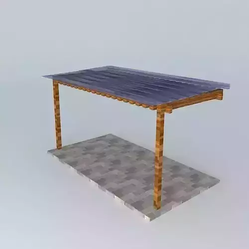 Pergola with transparent tile