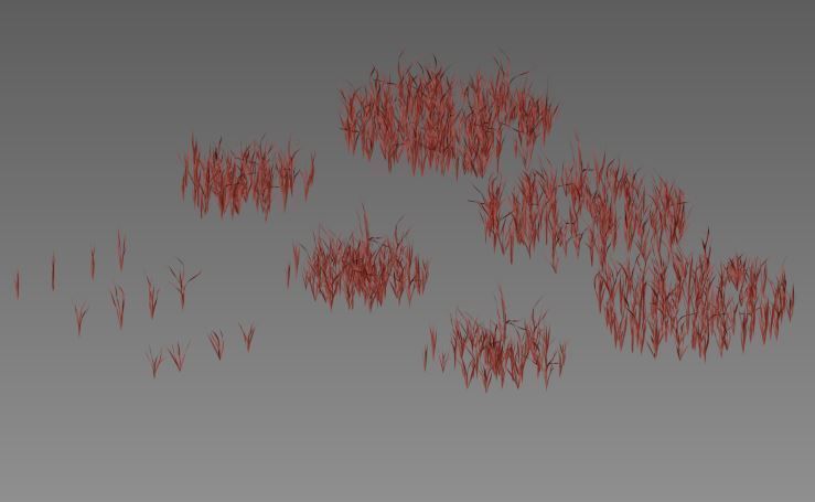 wild grass pack 650 3D model_4