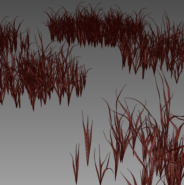 wild grass pack 650 3D model_5