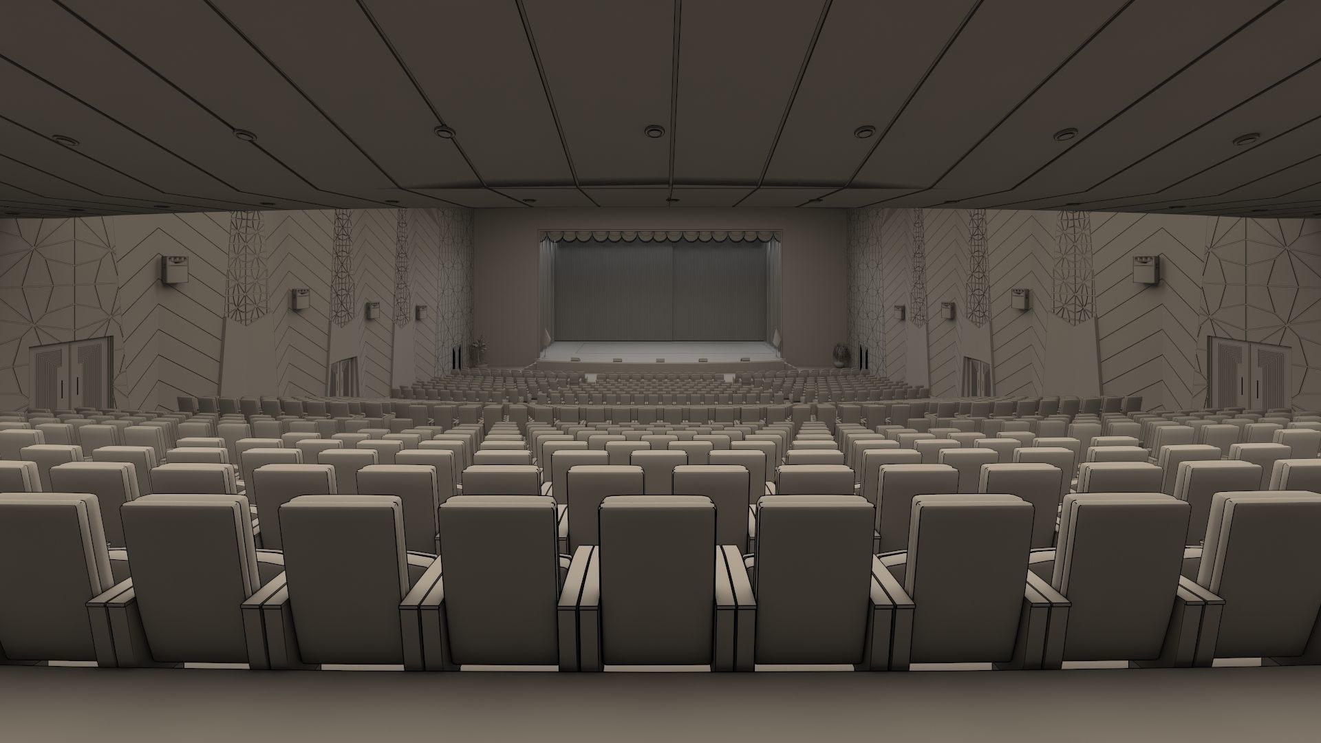 High Detail Conference Center 2 3D model_8