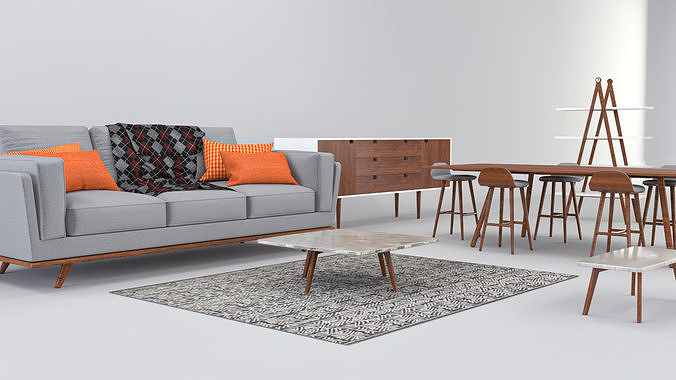Living Room Set Free 3D model