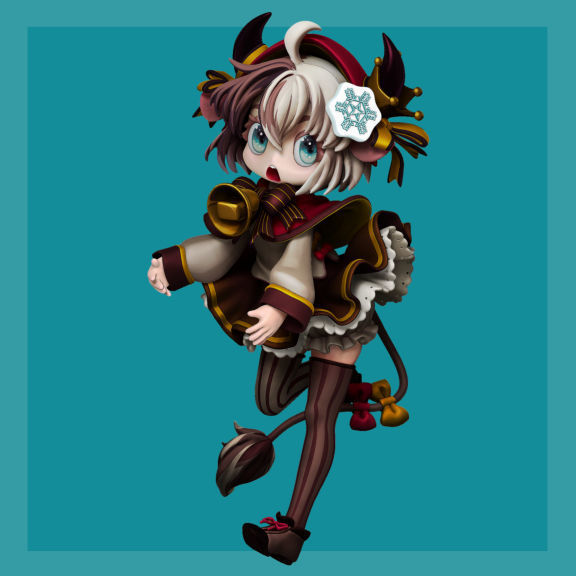 Yukico-tan figure of girl holding milk carton 3D print model_5