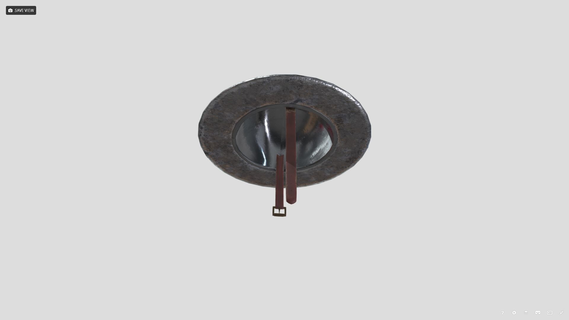 Medieval Sallet Low-poly 3D model_3