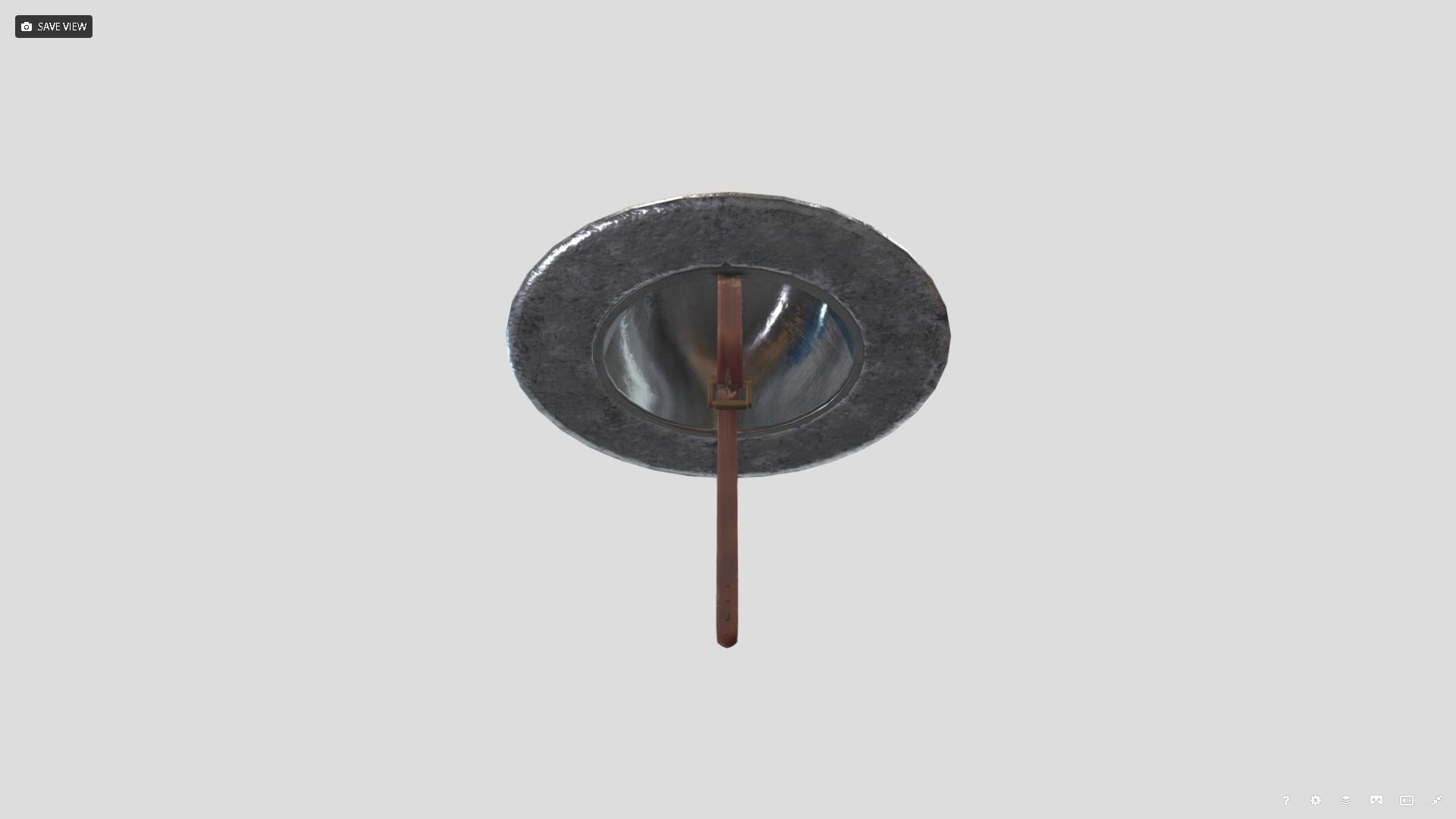Medieval Sallet Low-poly 3D model_4