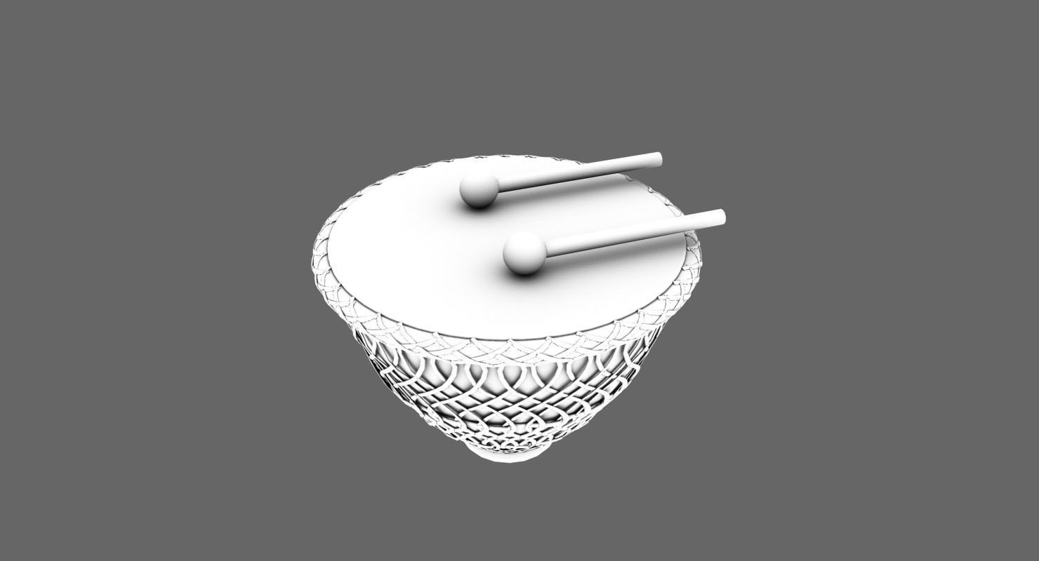 drum 3d model djembe 3D model_3