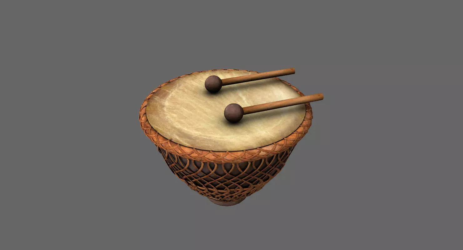 drum 3d model djembe 3D model_0