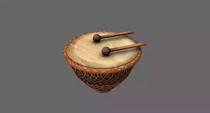drum 3d model djembe