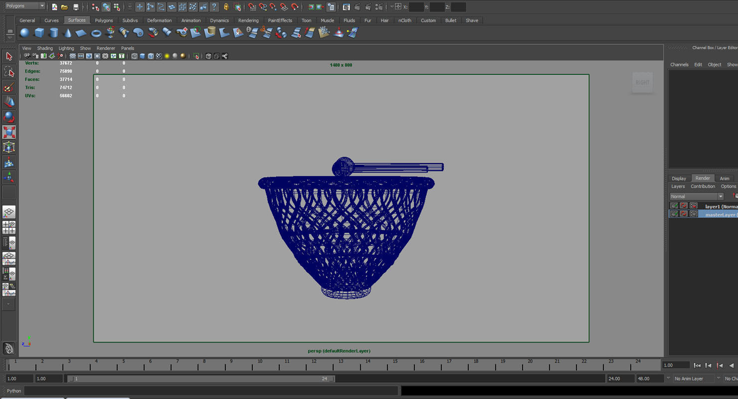 drum 3d model djembe 3D model_6