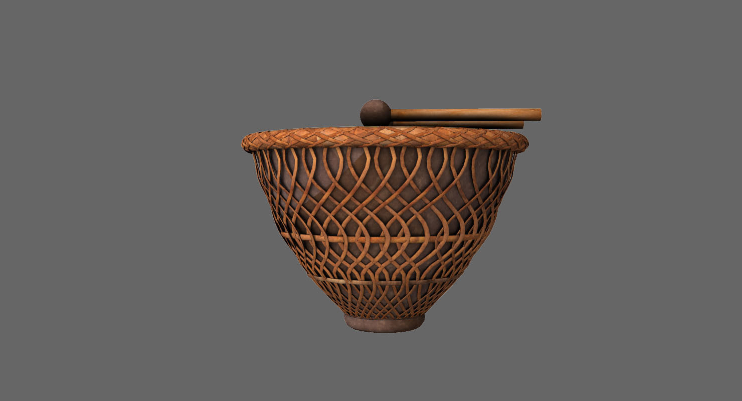 drum 3d model djembe 3D model_1