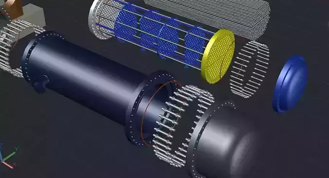 heat exchanger 3D model