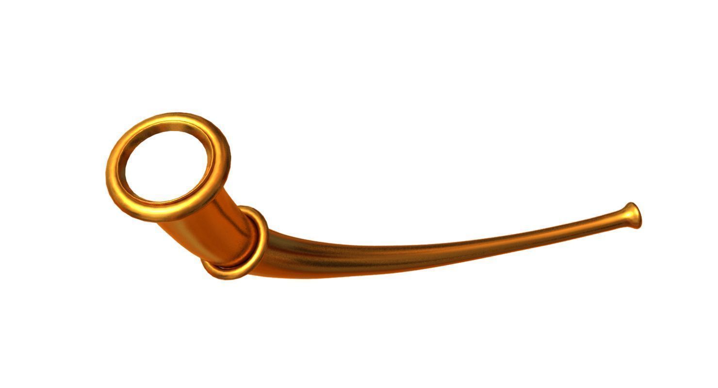 Bugle 3d model golden horn 3D model_1