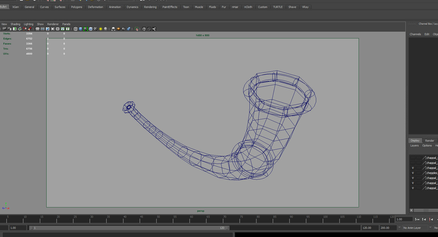 Bugle 3d model golden horn 3D model_4