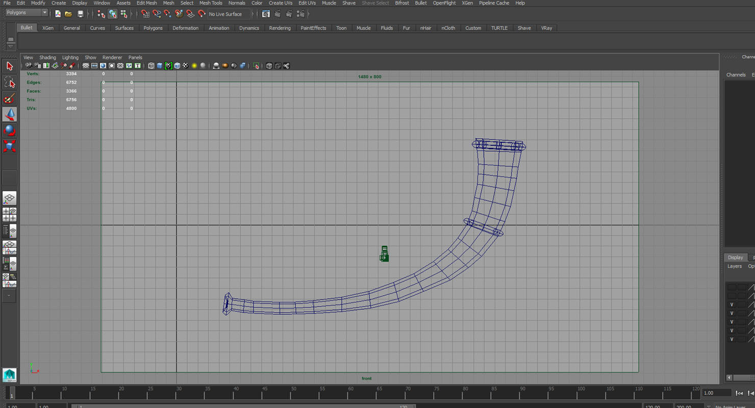 Bugle 3d model golden horn 3D model_3