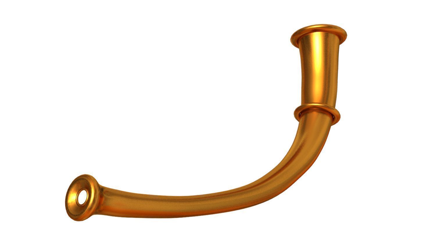 Bugle 3d model golden horn 3D model_2