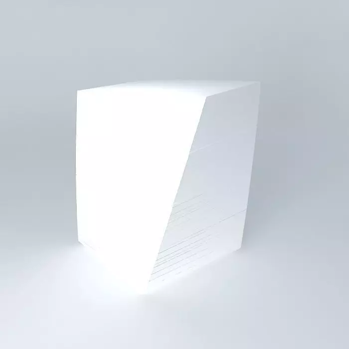 Night table futuristic design 3D model_0