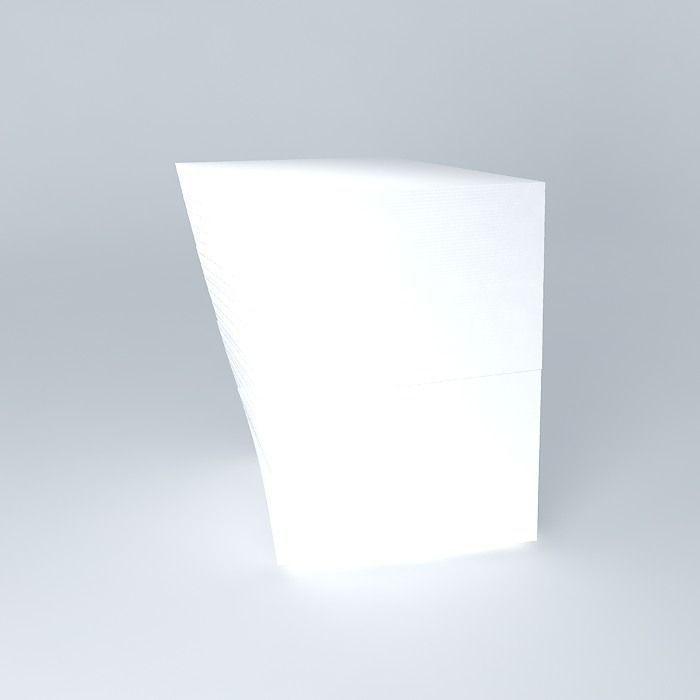 Night table futuristic design 3D model_2