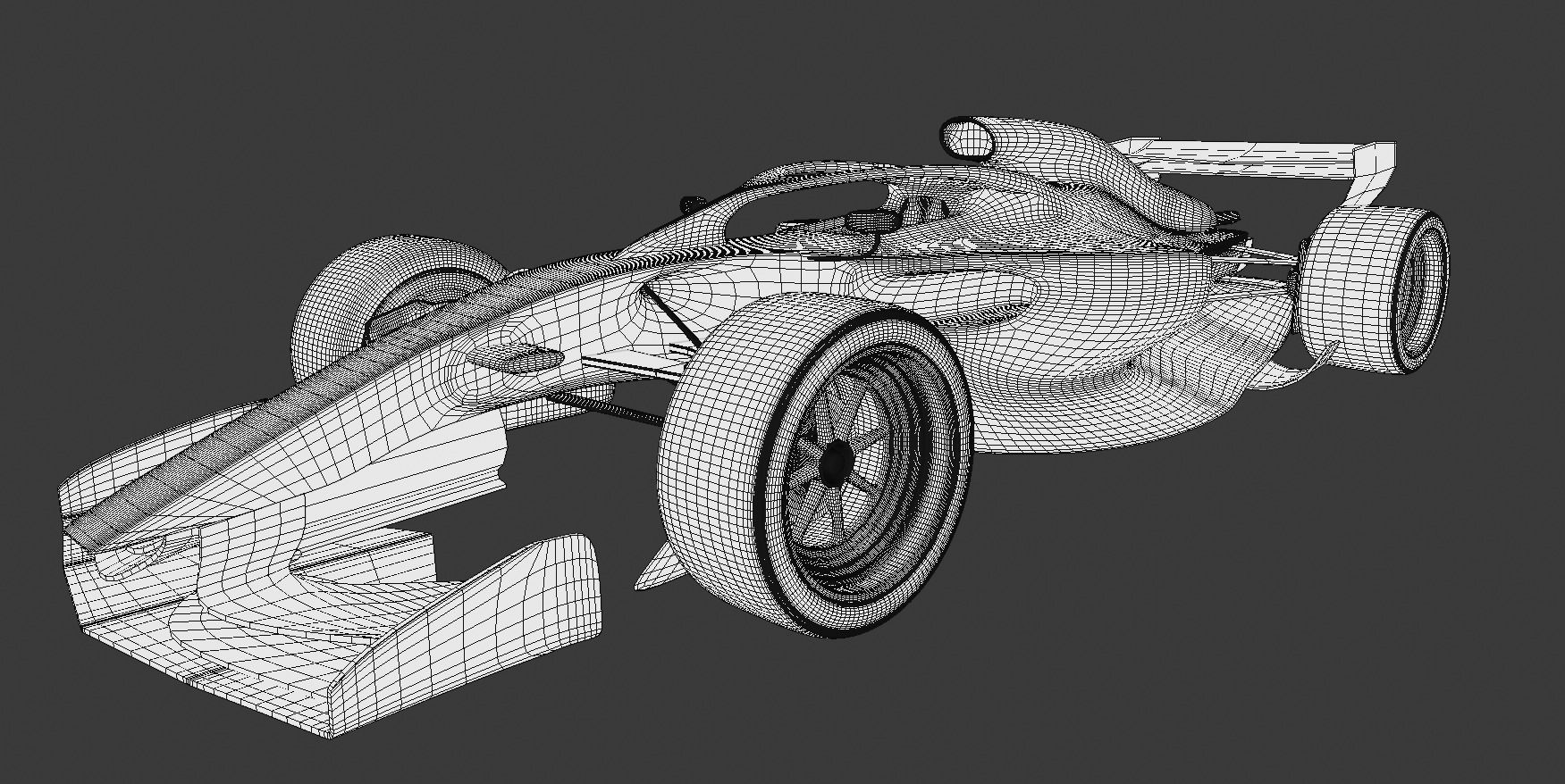 Formula 1 Concept Low-poly 3D model_5