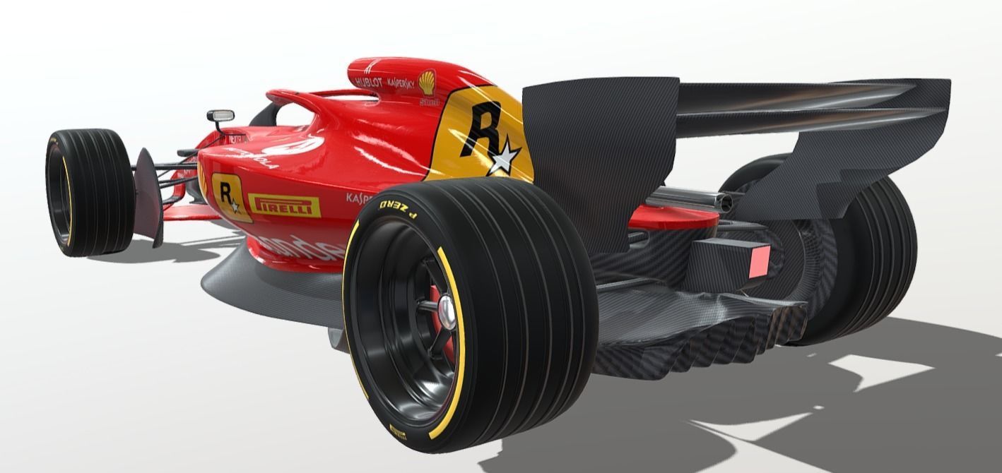 Formula 1 Concept Low-poly 3D model_13
