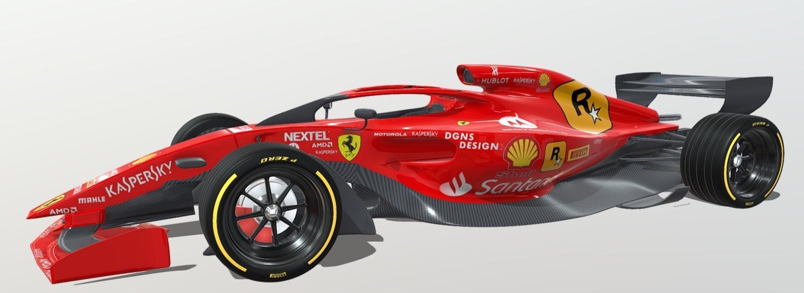 Formula 1 Concept Low-poly 3D model_12