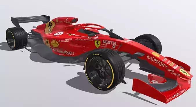 Formula 1 Concept Low-poly 3D model