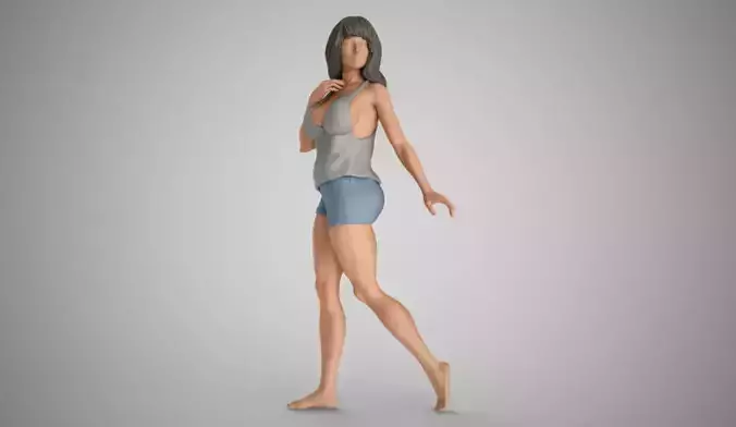 Young Girl Poses Sideways