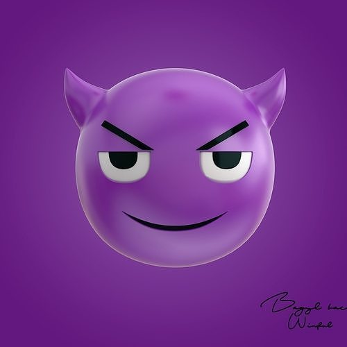 Emoji Evil Demon 3D model