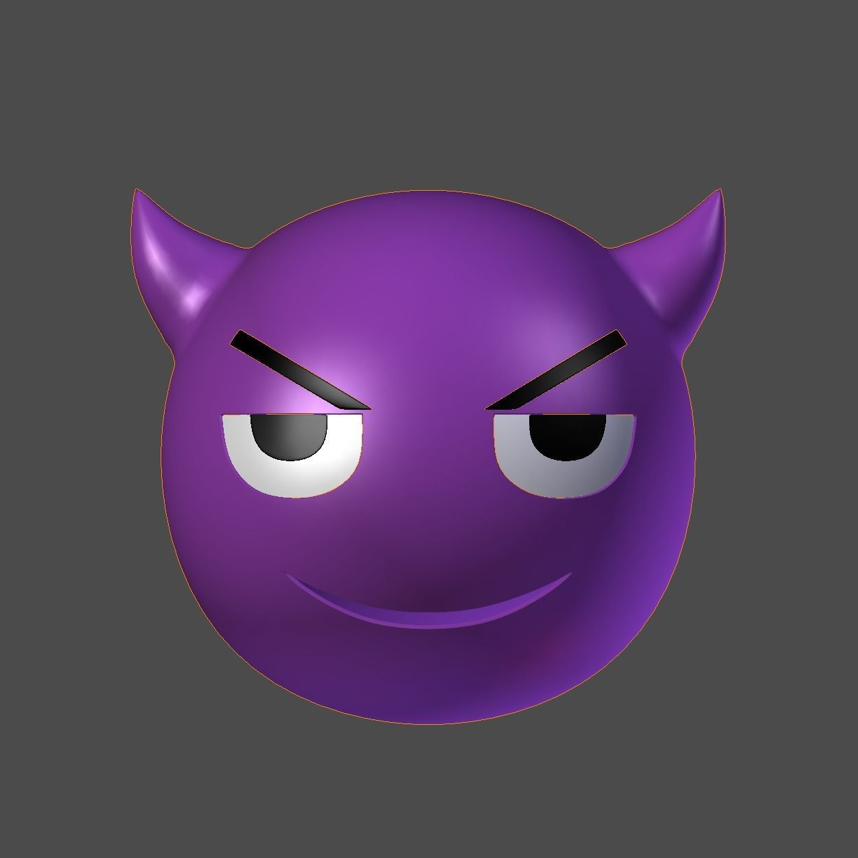 Emoji Evil Demon 3D model_1