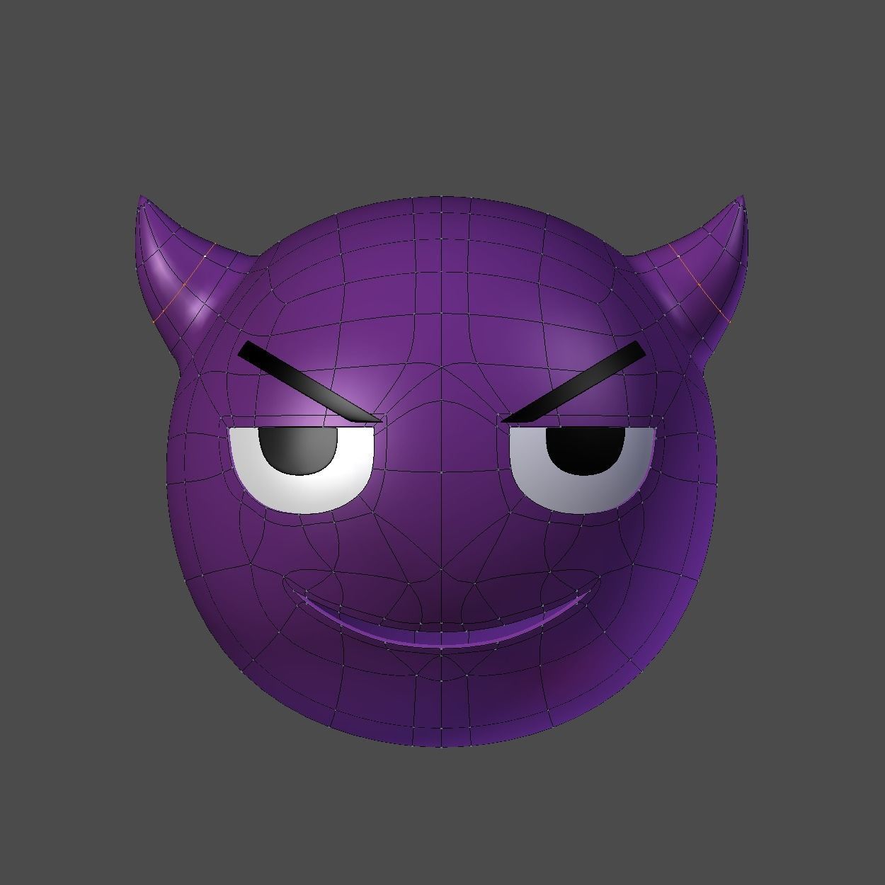 Emoji Evil Demon 3D model_2