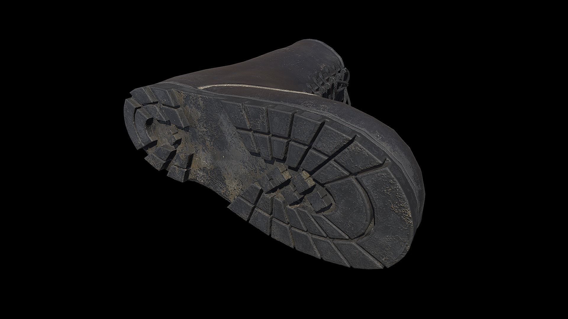 Military Boots Low-poly 3D model_7