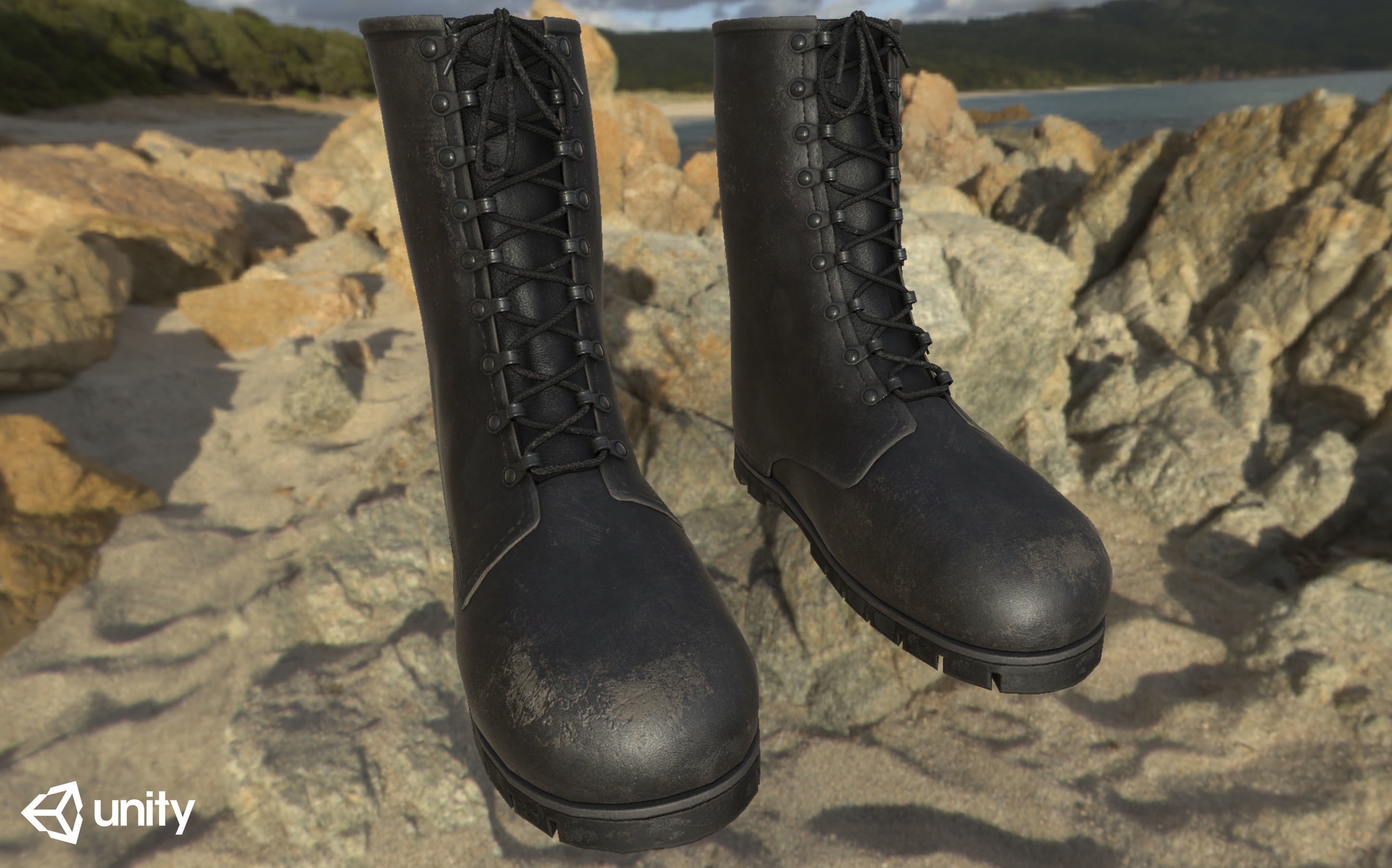Military Boots Low-poly 3D model_13