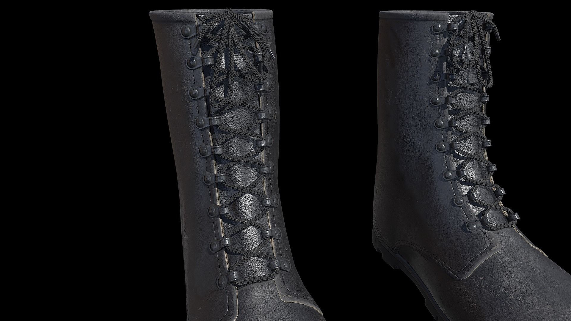 Military Boots Low-poly 3D model_8