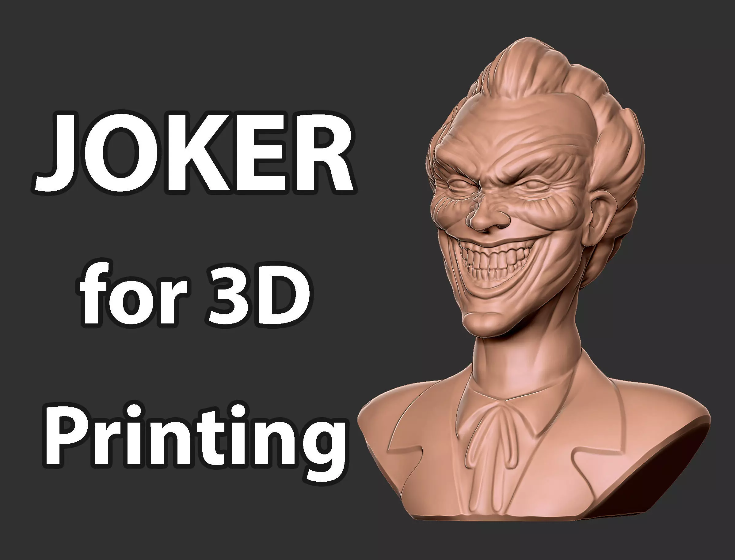 Character - Joker Bust Head Fan Art 3D print model_0