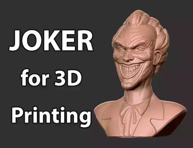Character - Joker Bust Head Fan Art 3D print model