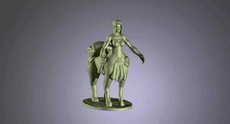 CENTAUR statue of woman on horse 3D print model