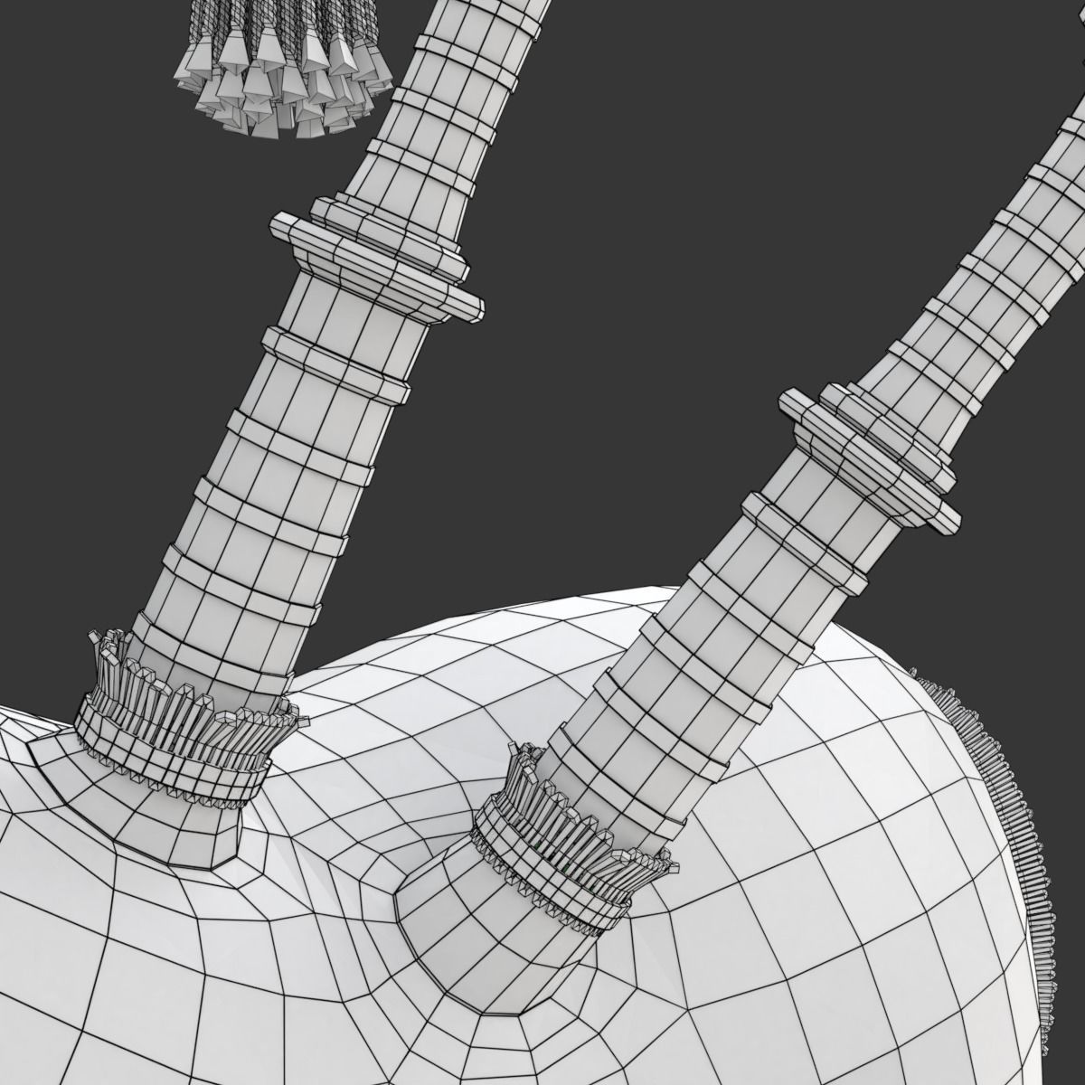 Bagpipe scottish 3D model_39