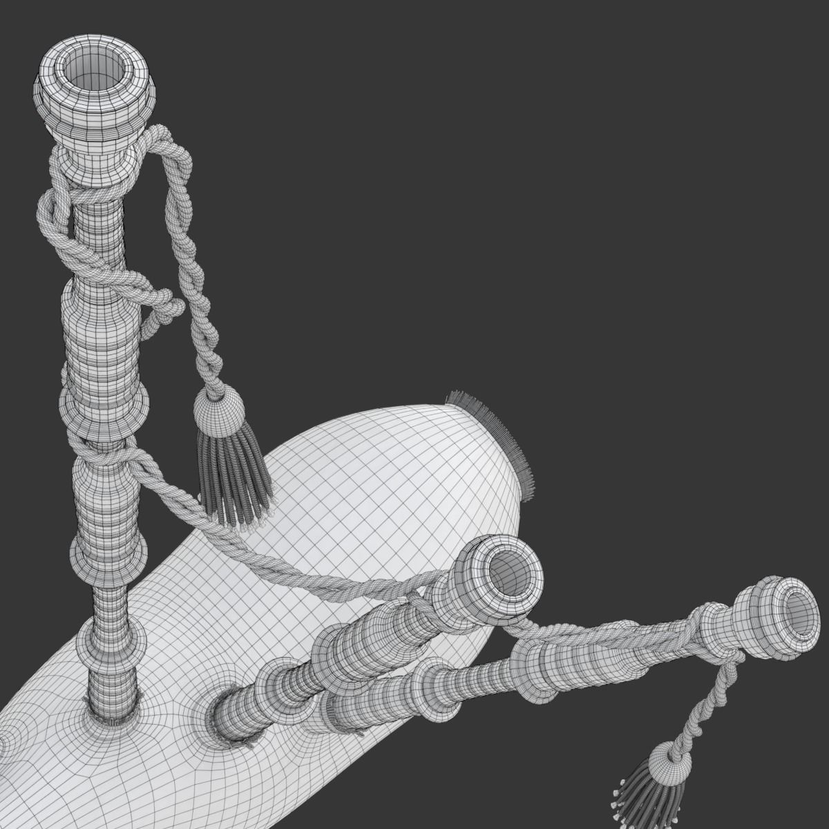 Bagpipe scottish 3D model_44
