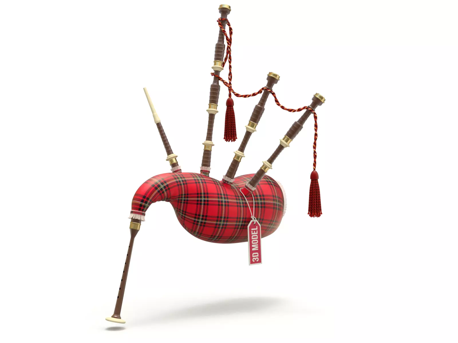 Bagpipe scottish 3D model_0