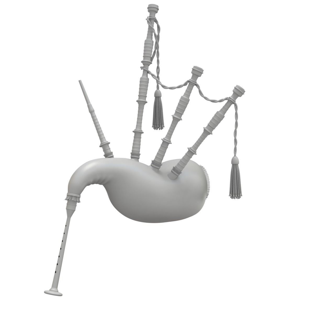Bagpipe scottish 3D model_22