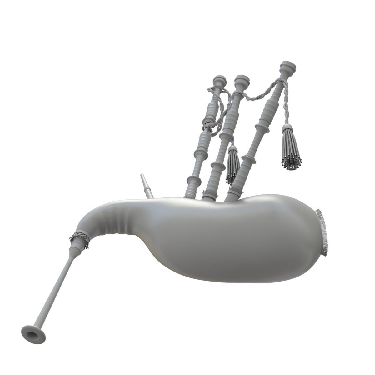 Bagpipe scottish 3D model_28