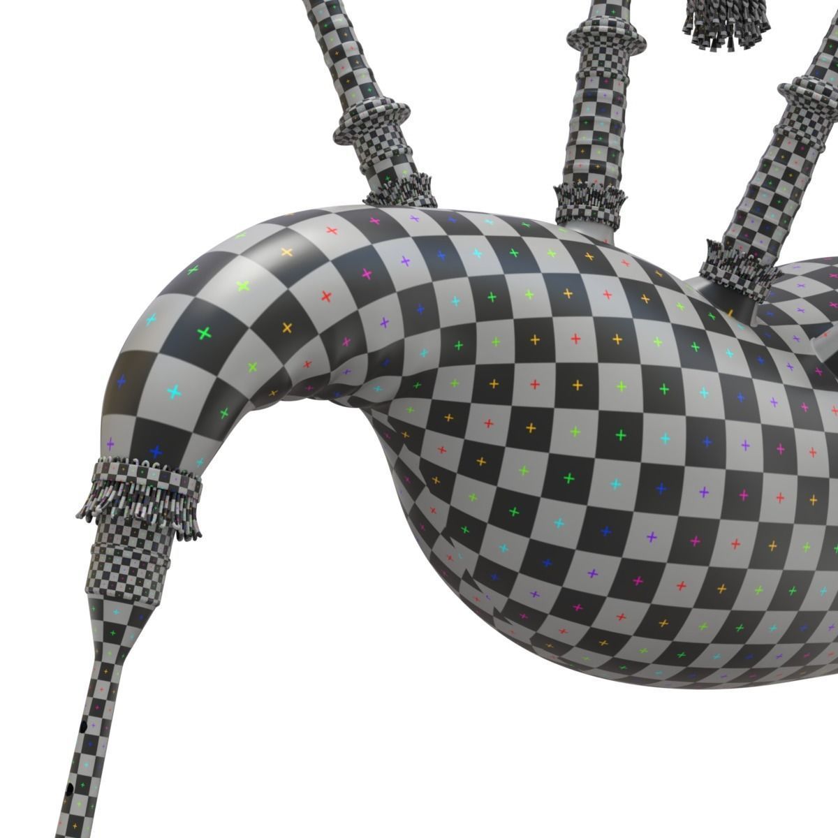 Bagpipe scottish 3D model_23