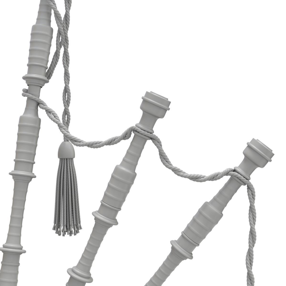 Bagpipe scottish 3D model_26