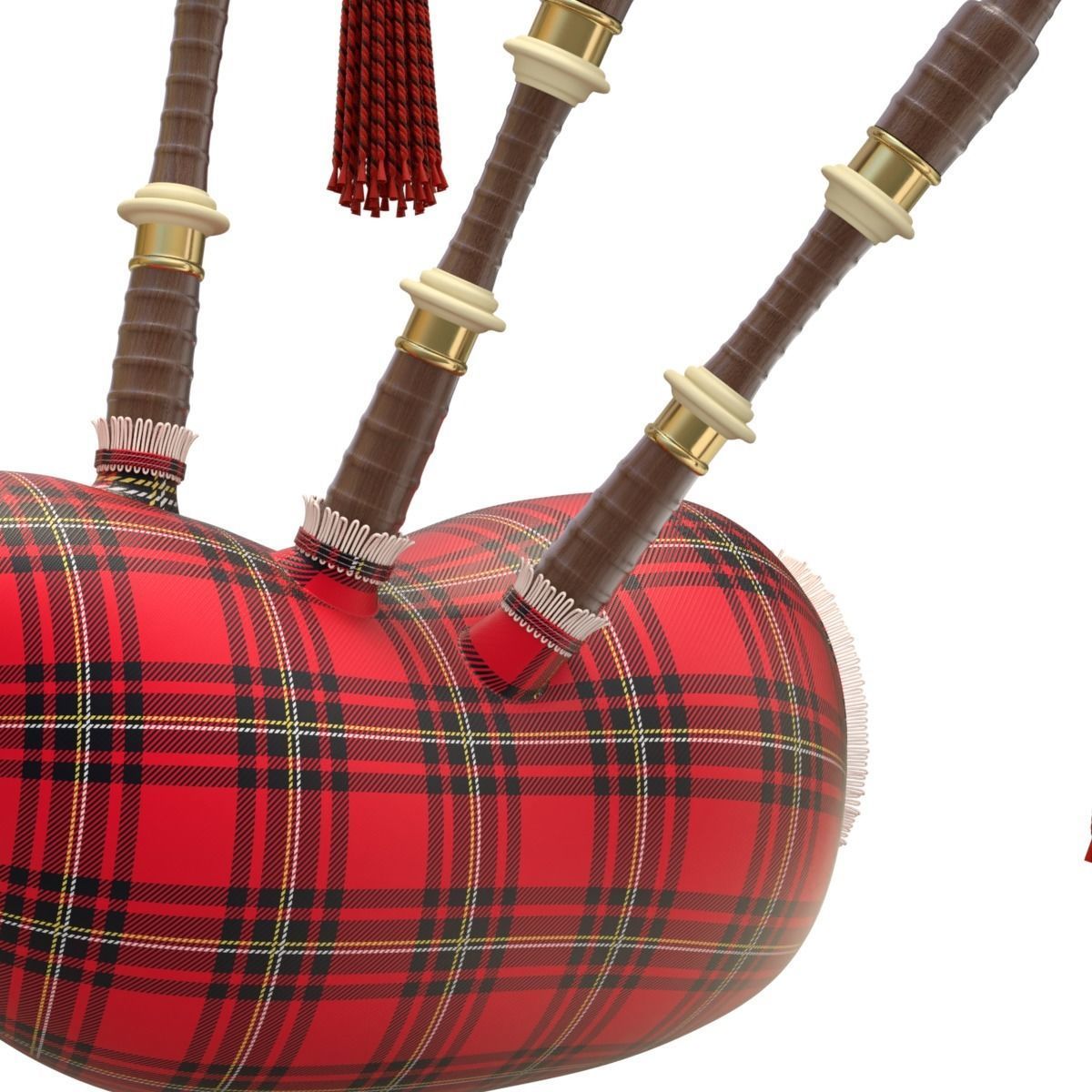 Bagpipe scottish 3D model_3