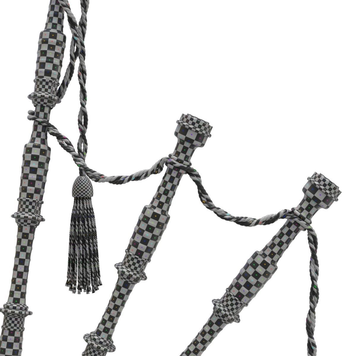 Bagpipe scottish 3D model_25